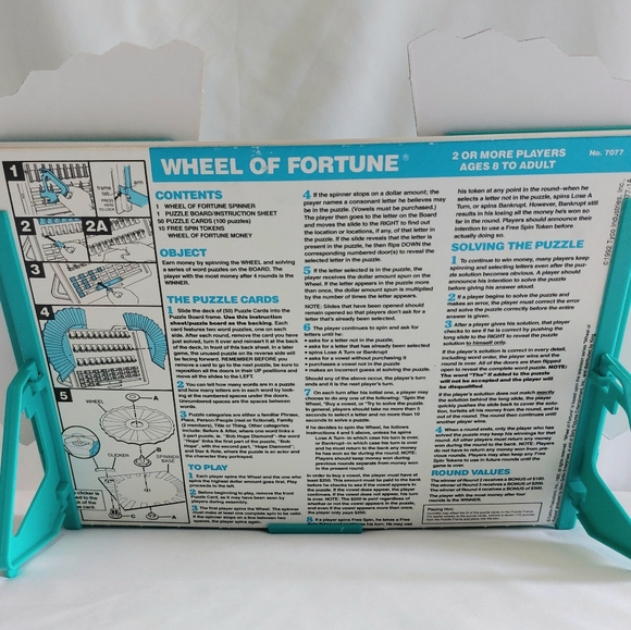 Vintage Tyco 1992 Wheel of Fortune Board Board Game - Picture 9 of 12